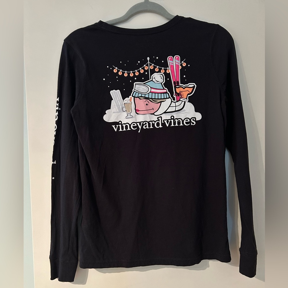 Vineyard Vines Long Sleeve Apres Ski Whale Pocket Tee